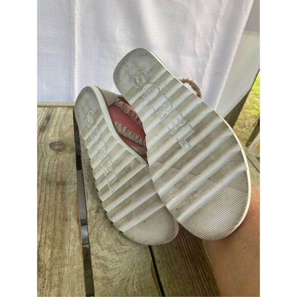 SOREL Women’s Size 9 Kinetic Sandals Suede Strappy Zip Back Gladiator Taupe Beig - Picture 7 of 8